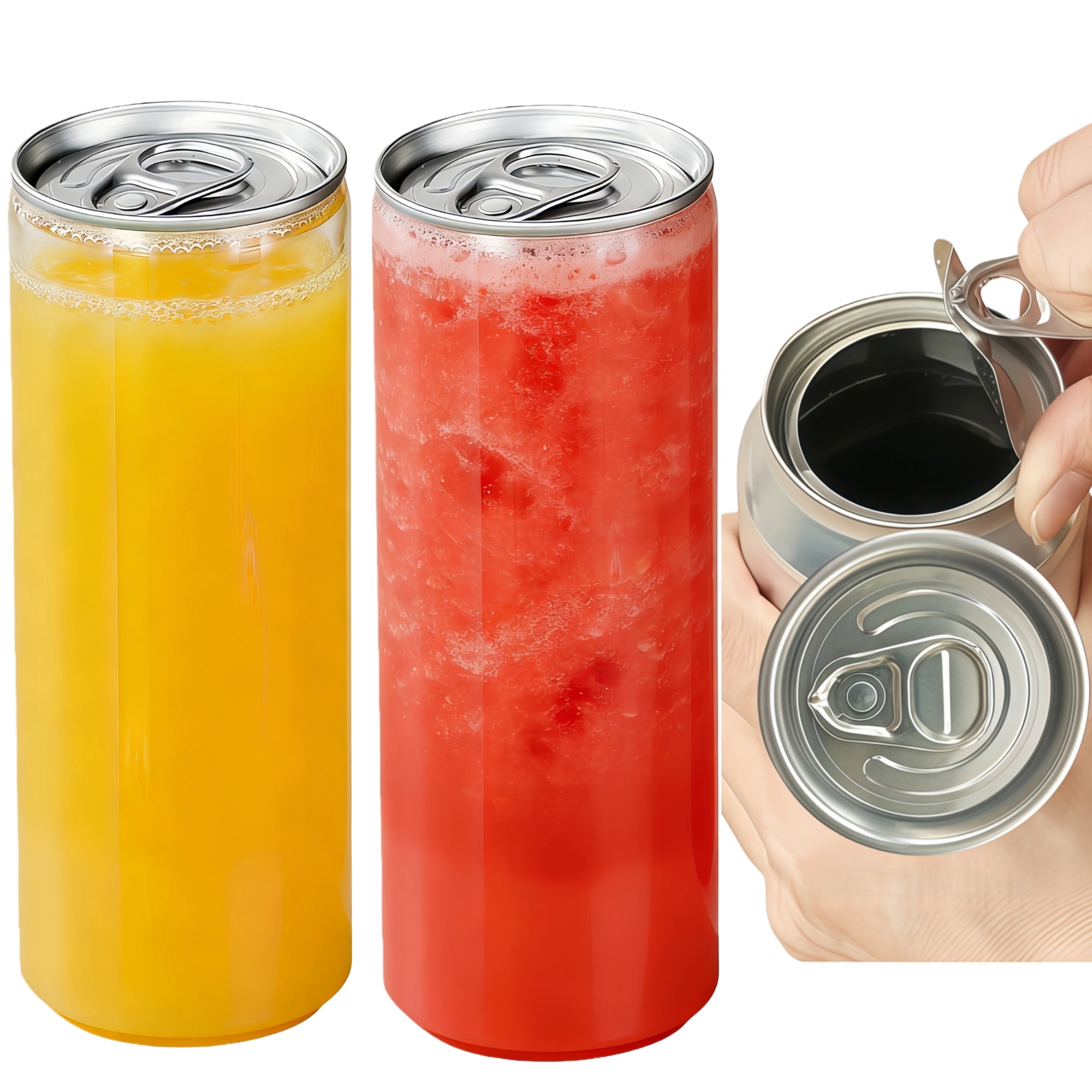 Airosia Clear PET Beverage cans Compatible with Caning Machine(Multi-Size)