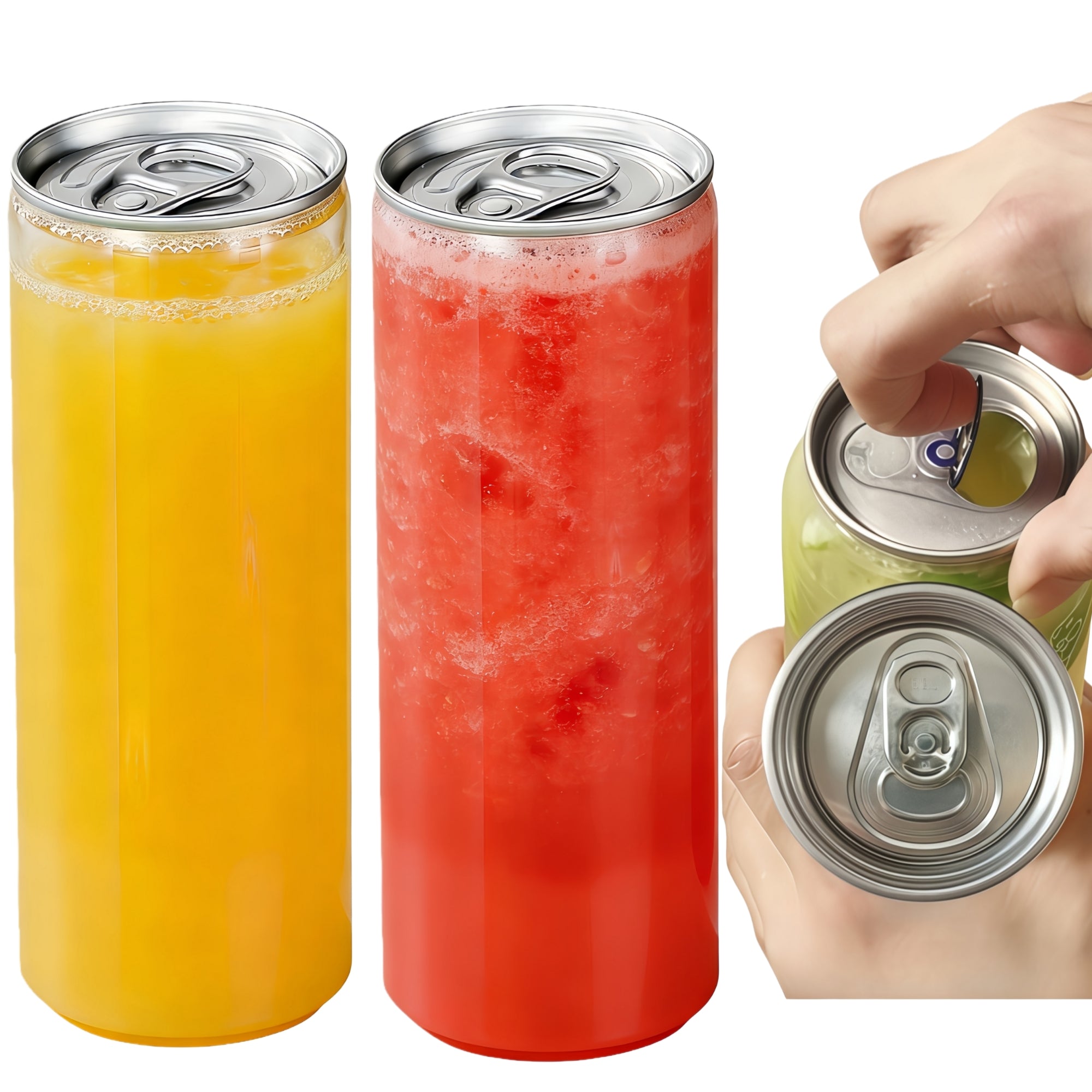 Airosia Clear PET Beverage cans Compatible with Caning Machine(Multi-Size)