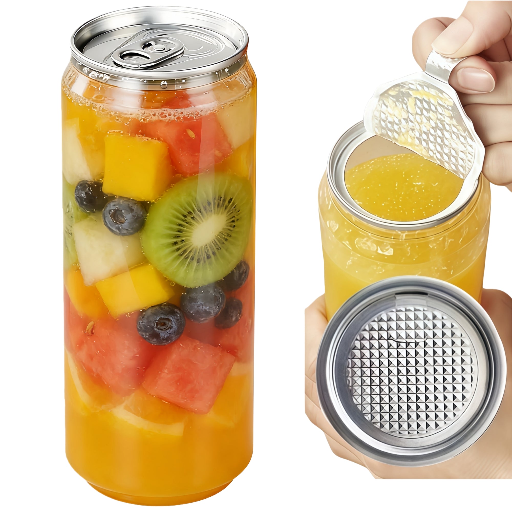 Airosia Clear PET Beverage cans Compatible with Caning Machine(Multi-Size)