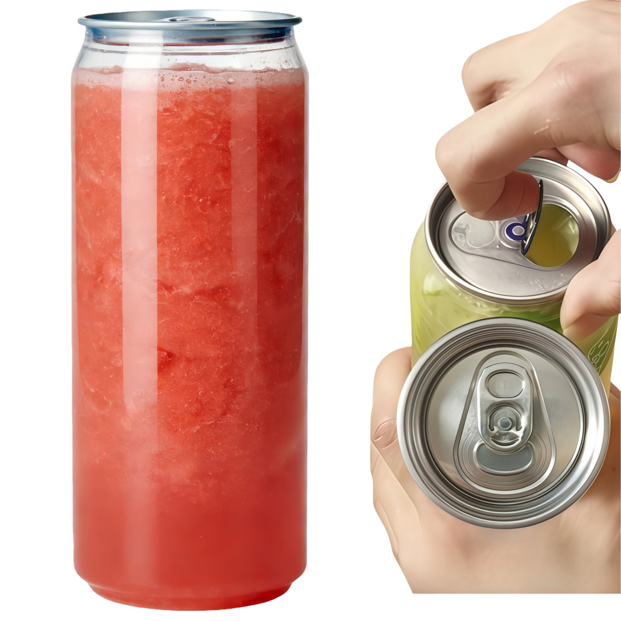 Airosia Clear PET Beverage cans Compatible with Caning Machine(Multi-Size)