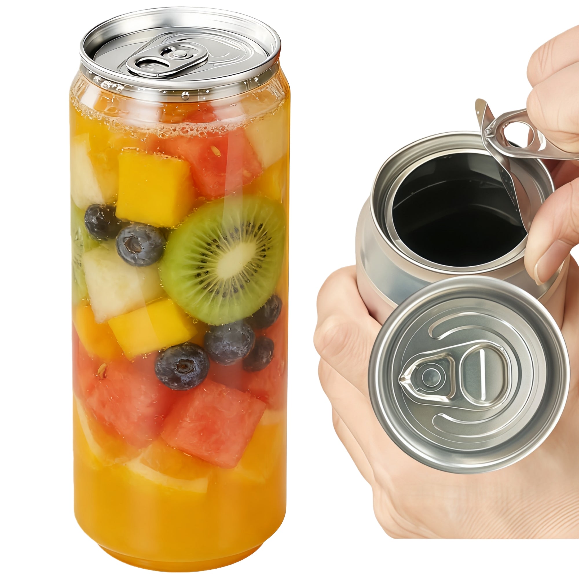 Airosia Clear PET Beverage cans Compatible with Caning Machine(Multi-Size)