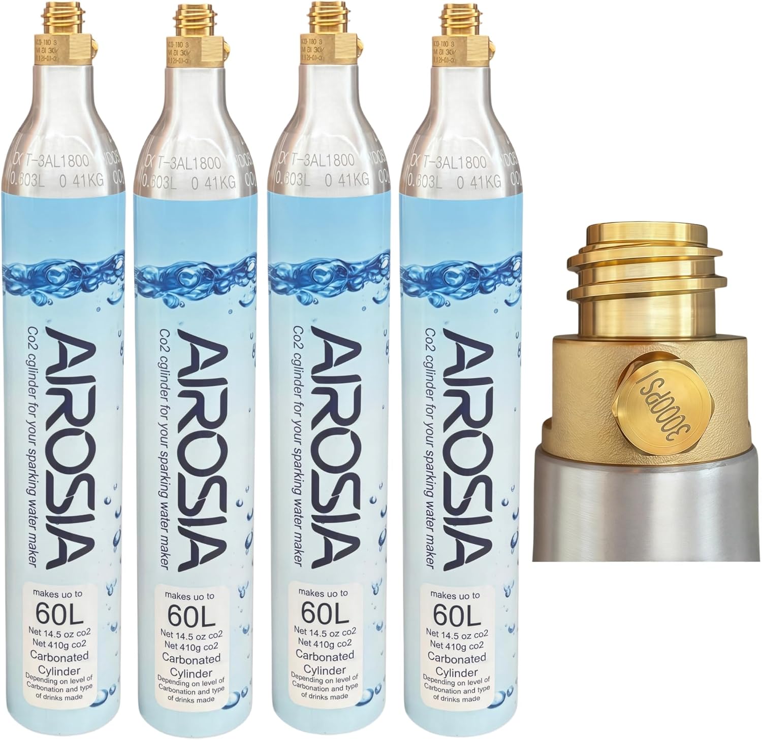 Airosia 60L CO2 Canister Cylinders