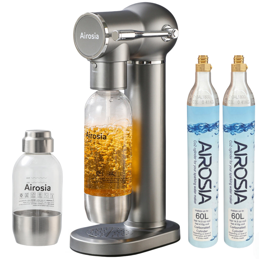 Airosia Sparkling Water Maker,Carbonates Any Drink - Make Sparkling Soda