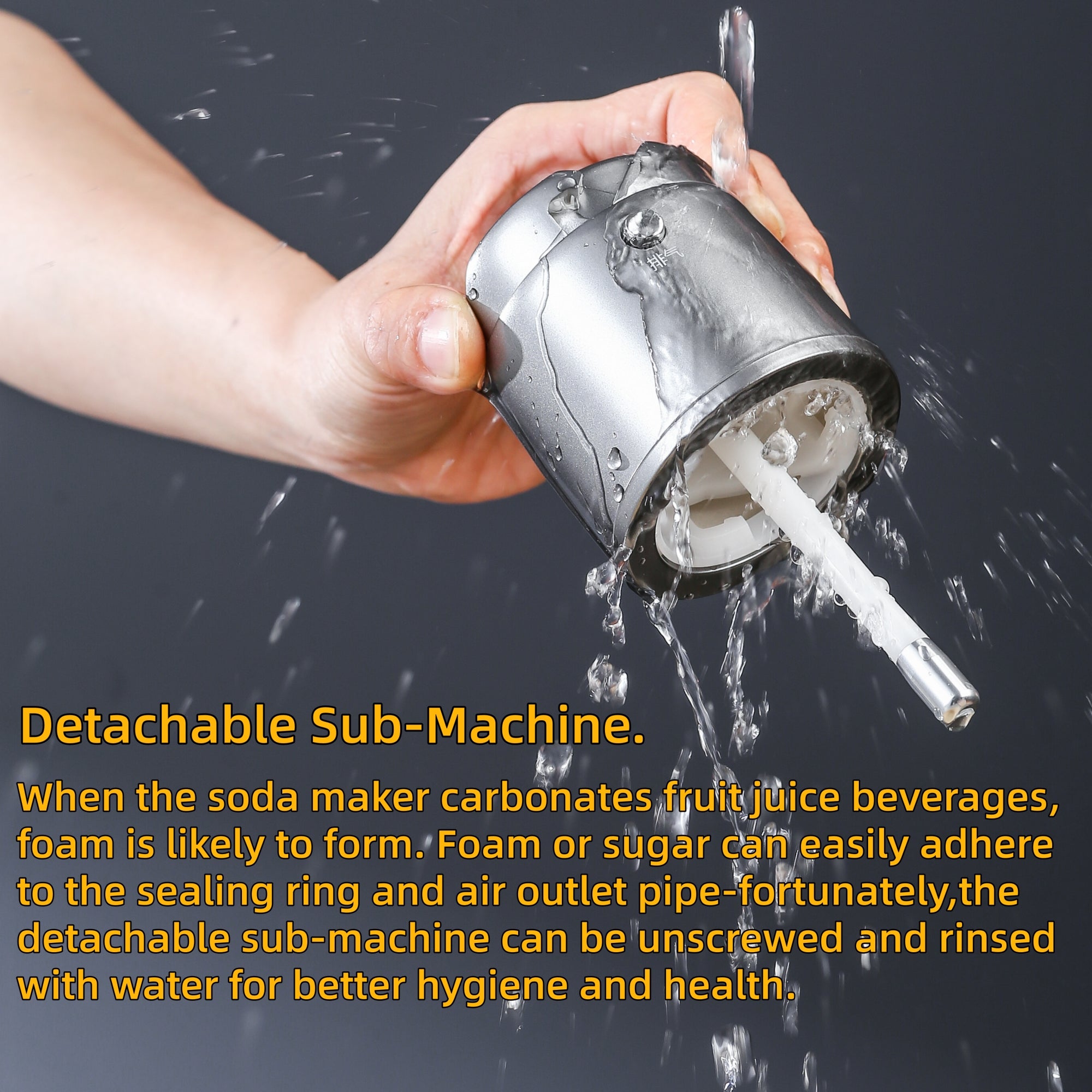 Airosia Sparkling Water Maker,Carbonates Any Drink - Make Sparkling Soda