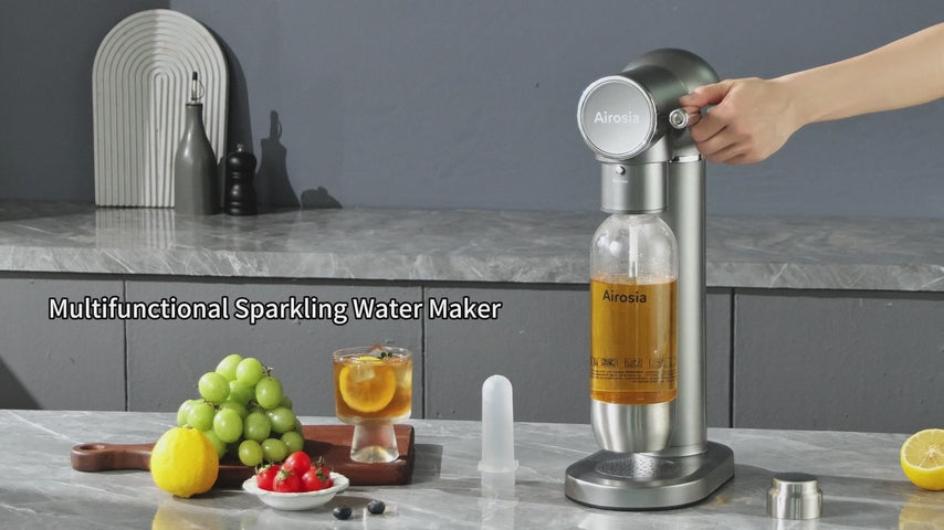 Airosia Sparkling Water Maker,Carbonates Any Drink - Make Sparkling Soda
