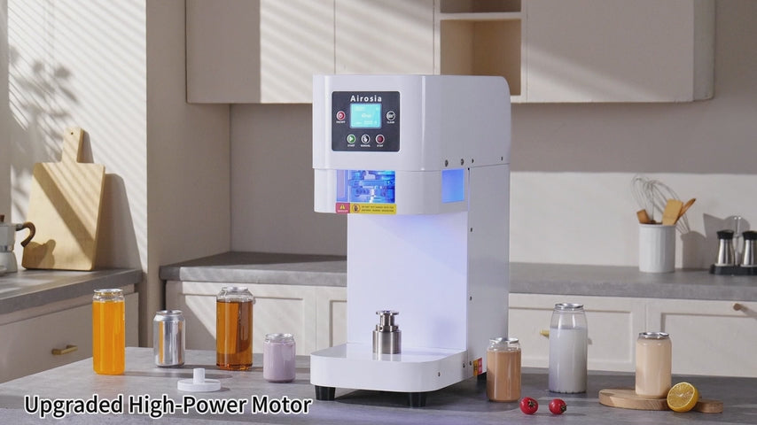 Airosia Upgarded Automatic Can Sealer Machine with Stronger Motor